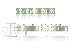 Jide Ogundimu & Co Solicitors - Season's Greetings - Smaller size